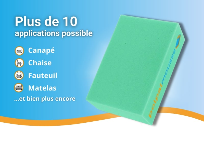 Plaque de mousse Polyether 35 kg m3 applications