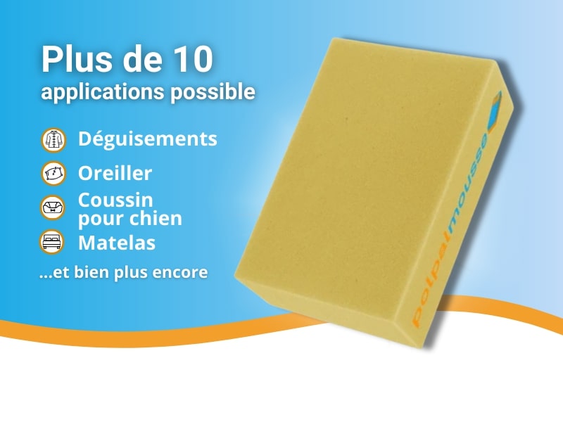 Plaque de mousse Polyether 25 kg m3 applications